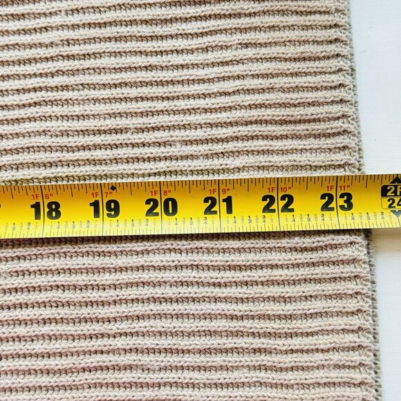 Pact V-Neck Cable Knit Sweater Organic Cotton Wool Size S Beige Sustainable - Picture 13 of 14